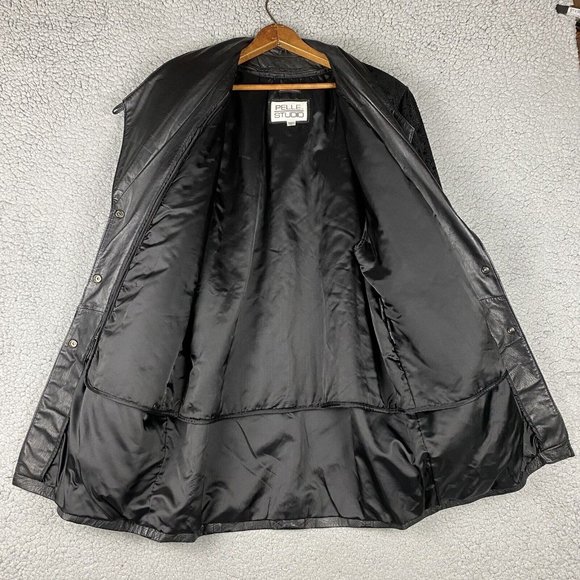 VTG Wilson’s Leather Pelle Studio Women’s Thinsulate Leather Jacket Medium Black - Picture 3 of 15